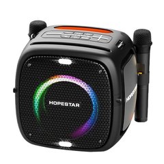 Портативная Bluetooth колонка Hopestar Party one, с подсветкой и двумя микрофонами