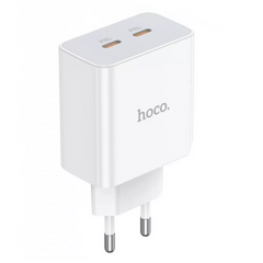 Мережевий зарядний пристрій 35W 2 PD | QC3.0 - Hoco C108A - White