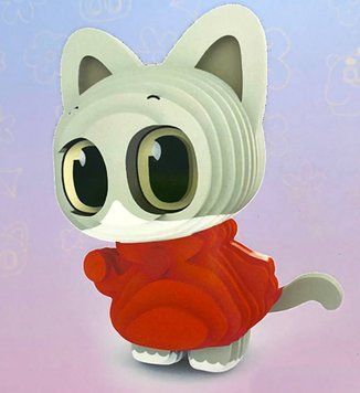DIY конструктор картонний 3D-пазл &laquo;Котик у светрі&raquo;