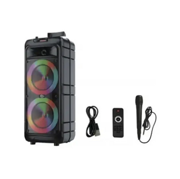 Колонка музыкальная портативная ZQS8211 Bluetooth караоке система 2&times;8&Prime; с LED подсветкой