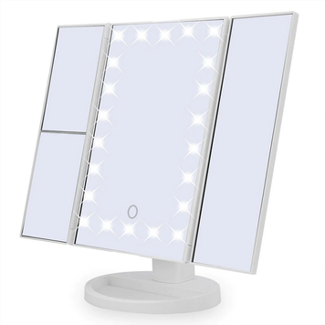 Зеркало тройное для макияжа с LED подсветкой Magic Makeup Mirror Белое