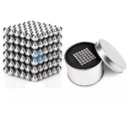 Магнітний конструктор-головоломка Neocube 216 кульок Silver
