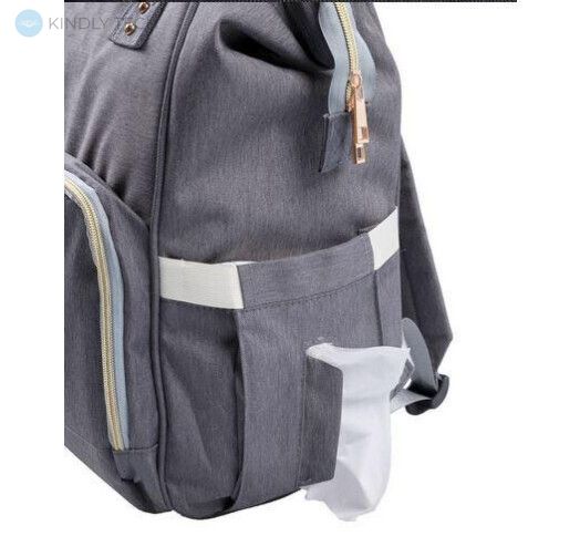 Сумка-рюкзак мультифункциональный органайзер для мам Mom Bag, Gray