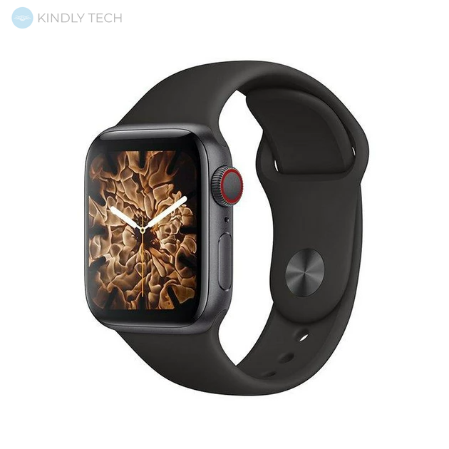 Умные смарт часы Smart Watch T100 PLUS с большим дисплеем и разговорным динамиком, Черный