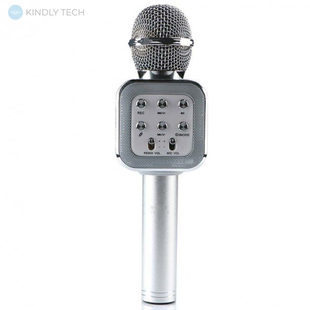 Беспроводной Портативный Bluetooth микрофон Wster WS 1818 Silver