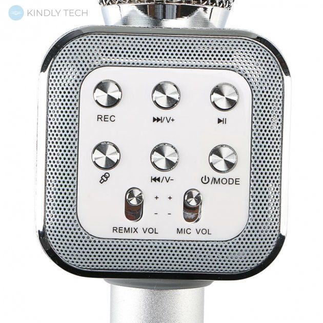 Бездротовий Портативний Bluetooth мікрофон Wster WS 1818 Silver