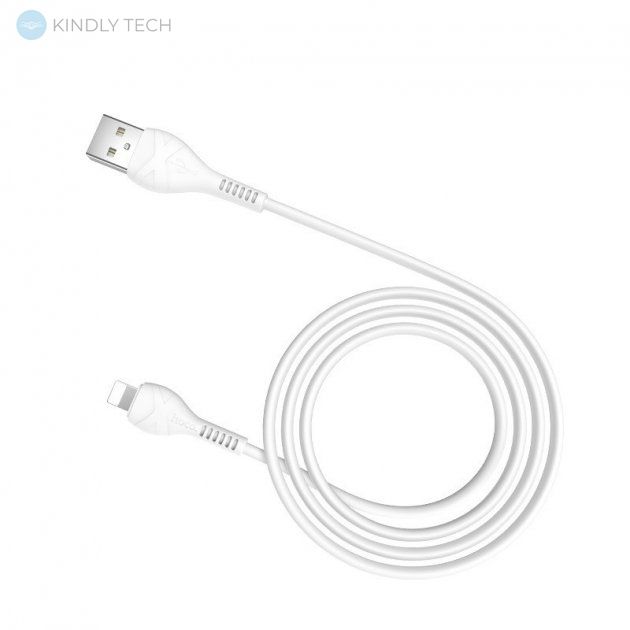 Кабель для зарядки телефона Lightning iPhone HOCO Cool Power X37 100см |2.4A| Белый