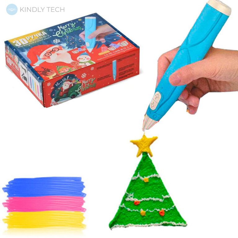 3D ручка 3DPEN-6-3 Світ фантазій Merry Christmas blue