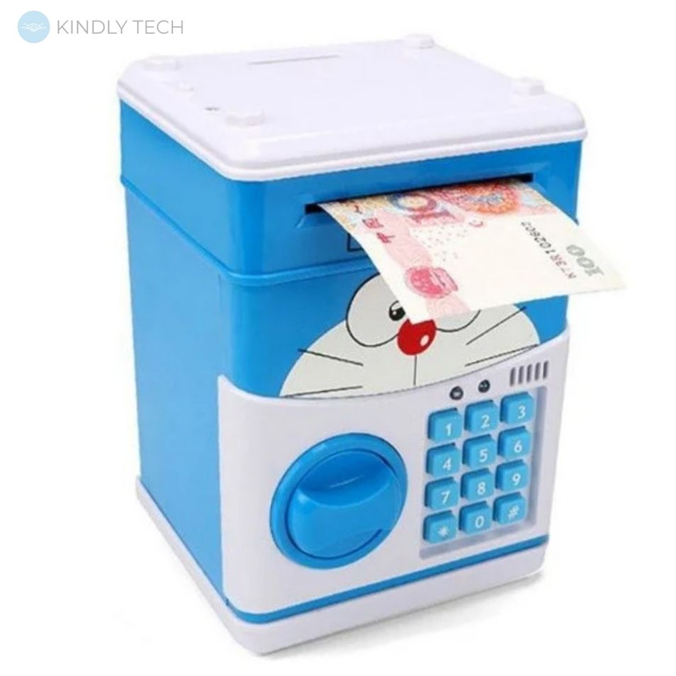 Электронная копилка, сейф "Котик" для детей с кодовым замком