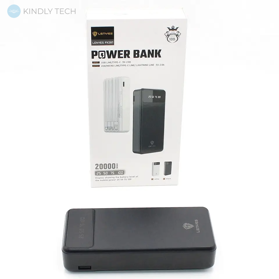 Портативний акумулятор Power bank 20000 mAh Lenyes PX287 22.5 Вт