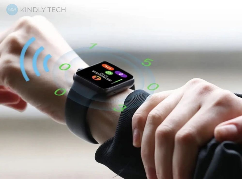 Умные смарт часы Smart Watch T900 PRO MAX с большим дисплеем и разговорным динамиком, Черный