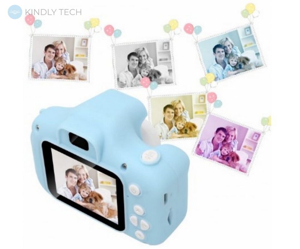 Детская фотокамера Sonmax c 2.0, дисплеем с функцией видео, Blue