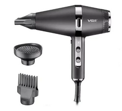 Професійний потужний фен для волосся VGR V-451 (насадки 3 шт.)