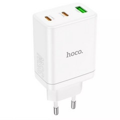 Мережевий зарядний пристрій 35W 2 PD | QC3.0 - Hoco N33 - White