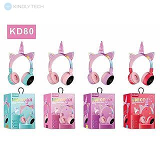 Беспроводные Bluetooth наушники Unicorn Headset Stereo Wireless Headphone KD80 red