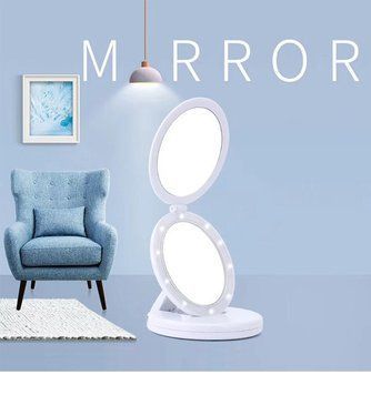 Косметическое складное зеркало с LED подсветкой Large Mirror Eclipse