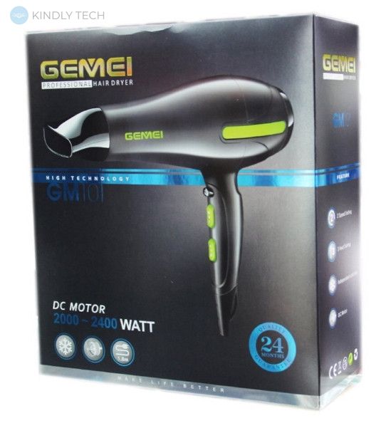 Професійний фен для волосся Gemei GM-101 2400 Вт