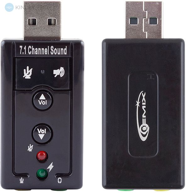 Внешняя USB звуковая карта 7.1 Palmexx