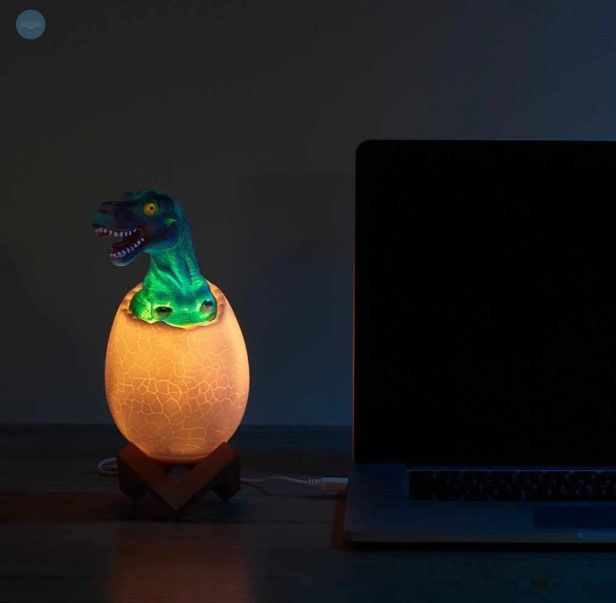 Ночник-лампа 3D Динозавр Dino яйце