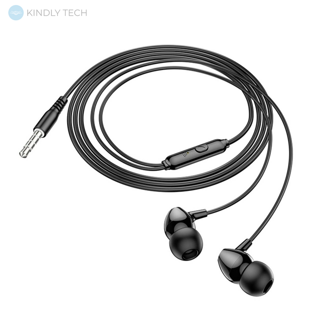 Наушники вакуумные проводные с микрофоном HOCO M94 universal earphones, Черный