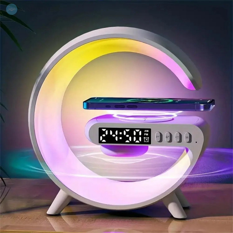 Мультифункціональна бездротова зарядка для телефону, нічник з годинником Smart LightG63