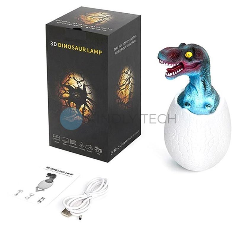 Ночник-лампа 3D Динозавр Dino яйцо