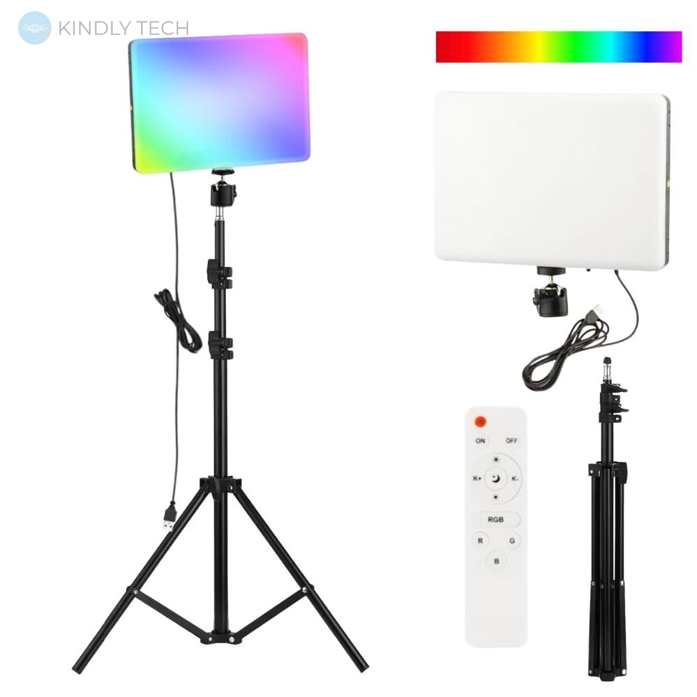 Светодиодная прямоугольная LED лампа разноцветная PM26RGB с пультом