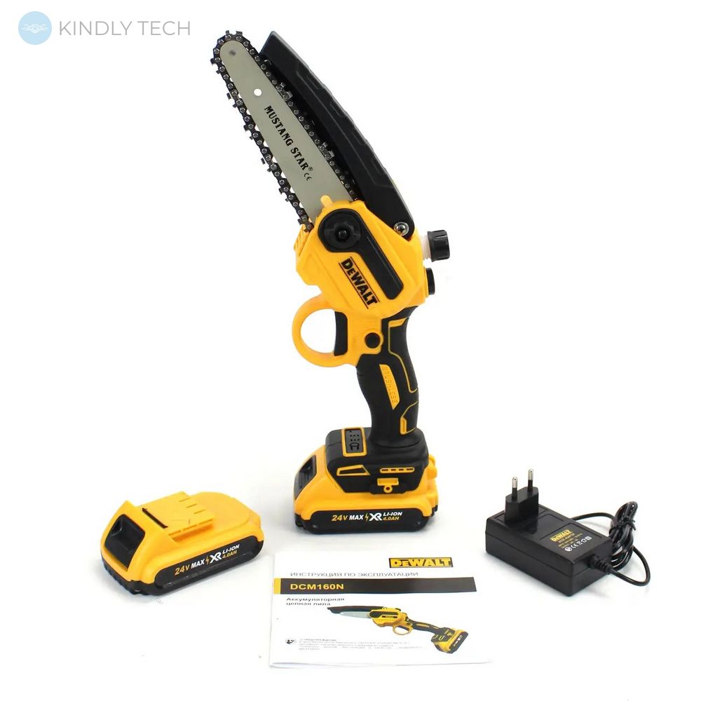 Аккумуляторная мини пила DeWalt DCM160N, шина 20 см