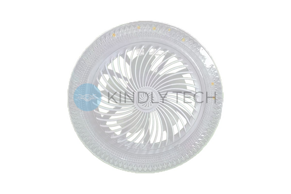 LED лампа-вентилятор AY1036 30W з пультом, цоколь E27, 3 режими освітлення та швидкості, білий