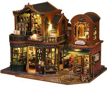 3D Румбокс ляльковий будиночок конструктор Книгарня &ldquo;Сутінки&rdquo; DIY Dollhouse + Пилозахисний купол