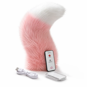 Кумедний плюшевий електричний хвіст з пультом ДК та USB, Рожевий