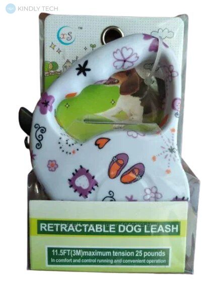 Повідець-рулетка Retractable Dog Leash, 3м в асортименті