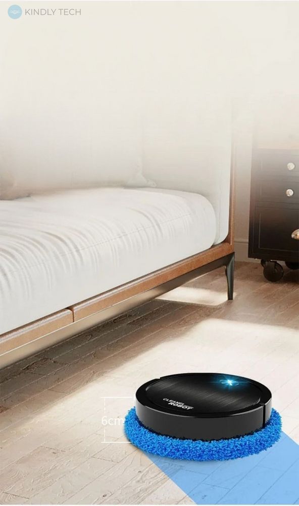 Робот Швабра розумний робот-прибиральник для дому Vacuum cleaner Чорний