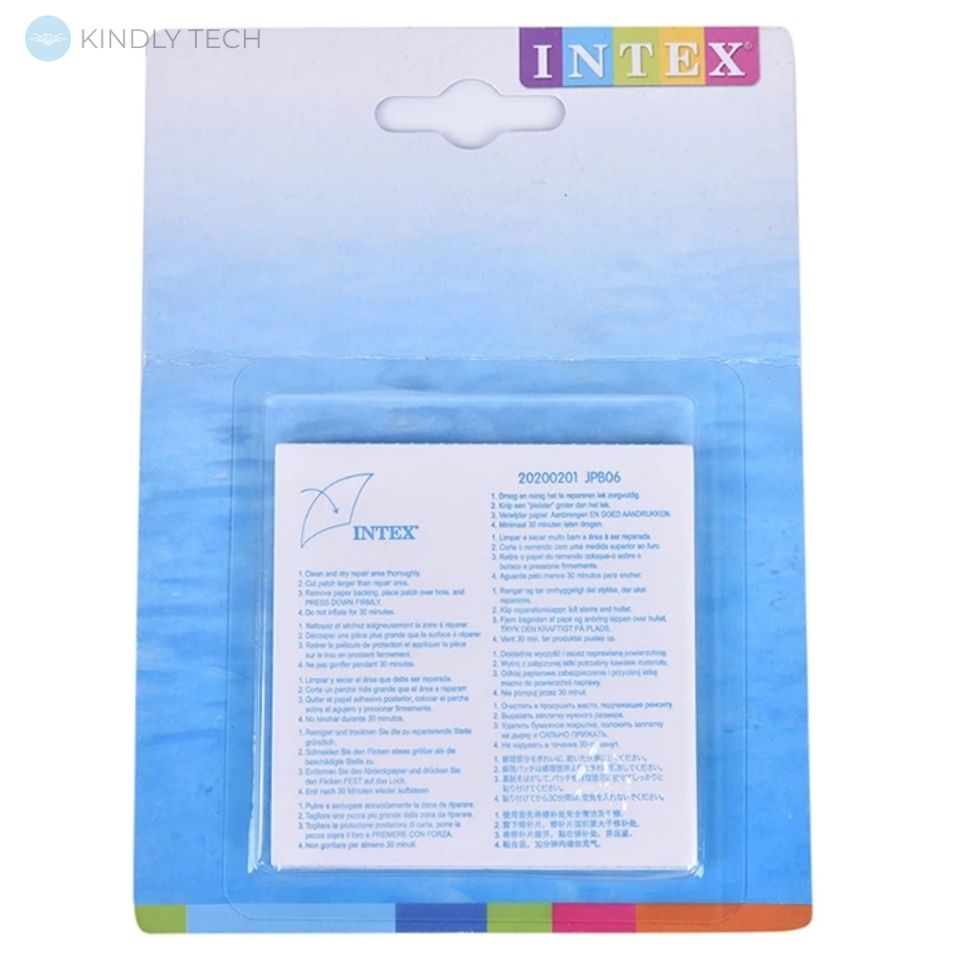 Ремонтний комплект Intex JPB06 самоклеющийся для надувних виробів