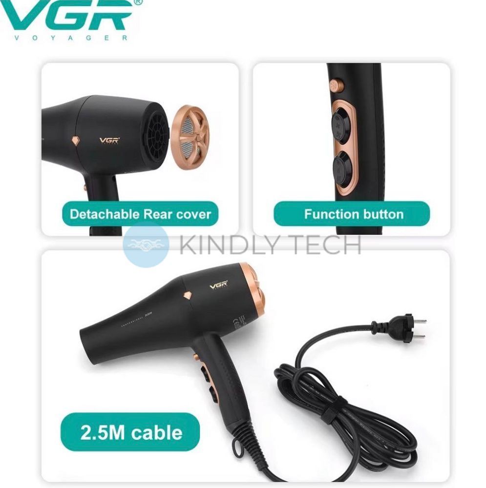 Професійний фен VGR V-462, 2600 Вт, Nano Ionic