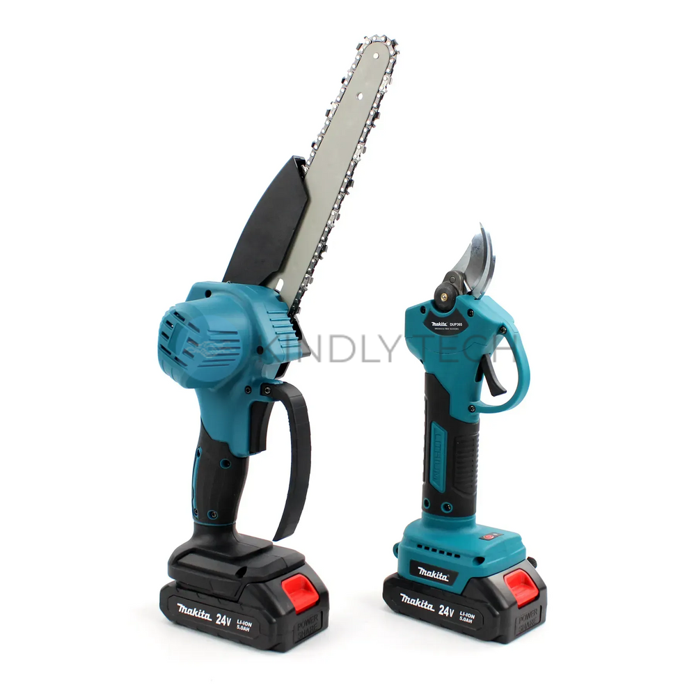 Аккумуляторный набор 3в1 Makita 24V (Секатор DUP365 + Пила DUC155Z) штанга наборная 2м