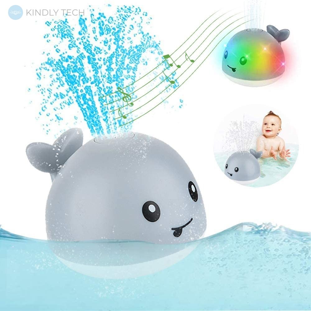 Іграшка для купання дитини Spray water bath toy кит із фонтанчиком на акумуляторі, в асортименті