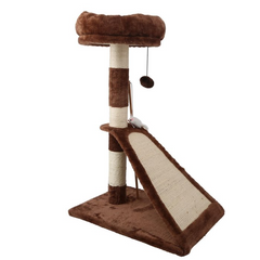 Домик-лежанка для котов с когтеточкой и игрушками CatBed-03