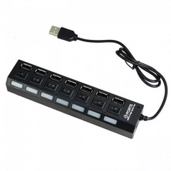 Юсб-Хаб USB HUB — Power Button ; USB 2.0 To 7 USB
