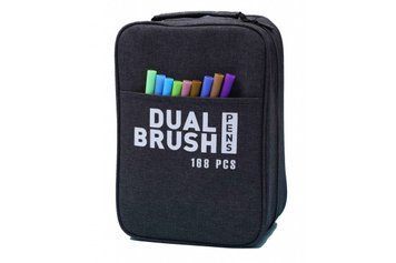 Набір двосторонніх акварельних маркерів Dual Brush Pens 168 шт