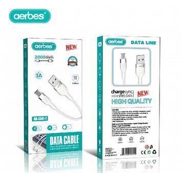 Кабель для зарядки Aerbes 20см 3A Type-C