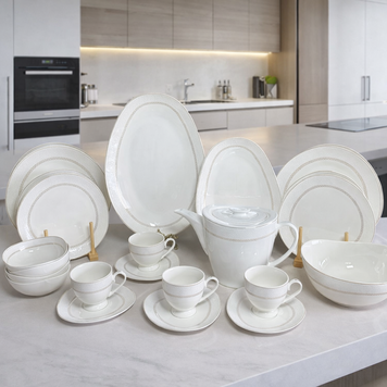 Стильный столовый сервиз Royal Grace RG 523 на 4 персоны 24 предмета фарфоровый