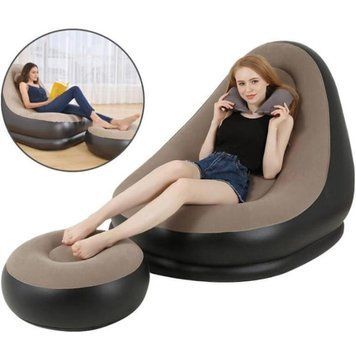 Надувний диван Air Sofa з пуфом та насосом 116 &times; 98 &times; 92 см