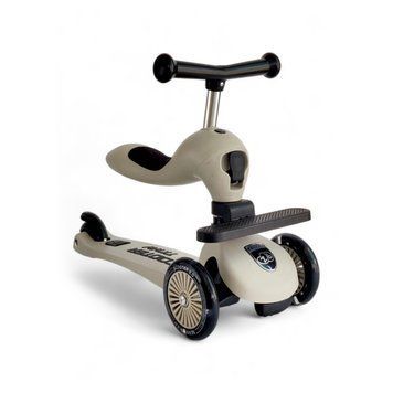 Дитячий самокат 2 в 1 Scooter Zinbang ABC TKWW, з сидінням, Сірий