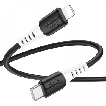 Кабель USB C to Lightning 20W PD (1m) &mdash; Hoco X82 Silicone Charging &mdash; Black