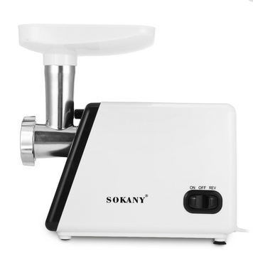 Професійна електрична м'ясорубка Sokany SK-312, 2500 Вт, Біла