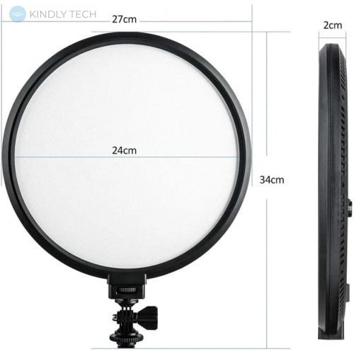 Кільцева LED лампа білого світіння Camera Light Circular 14" 27см M666