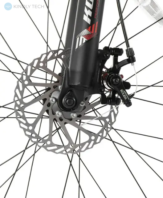 Велосипед горный с алюминиевой рамой Konar KA-27.5"17 передние амортизаторы, Серый/черный