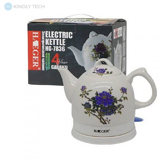 Електричний керамічний чайник HAEGER HG-7836 1.2 л