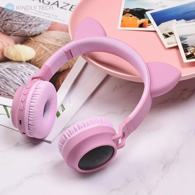 Бездротові навушники накладні Hoco W25 Promise гарнітура Bluetooth 5.0, Рожевий